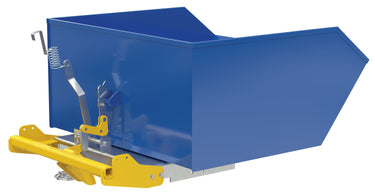 Steel Medium Duty Bump & Dump Hopper 1 Cubic Yard 4,000 Lb. Capacity Blue